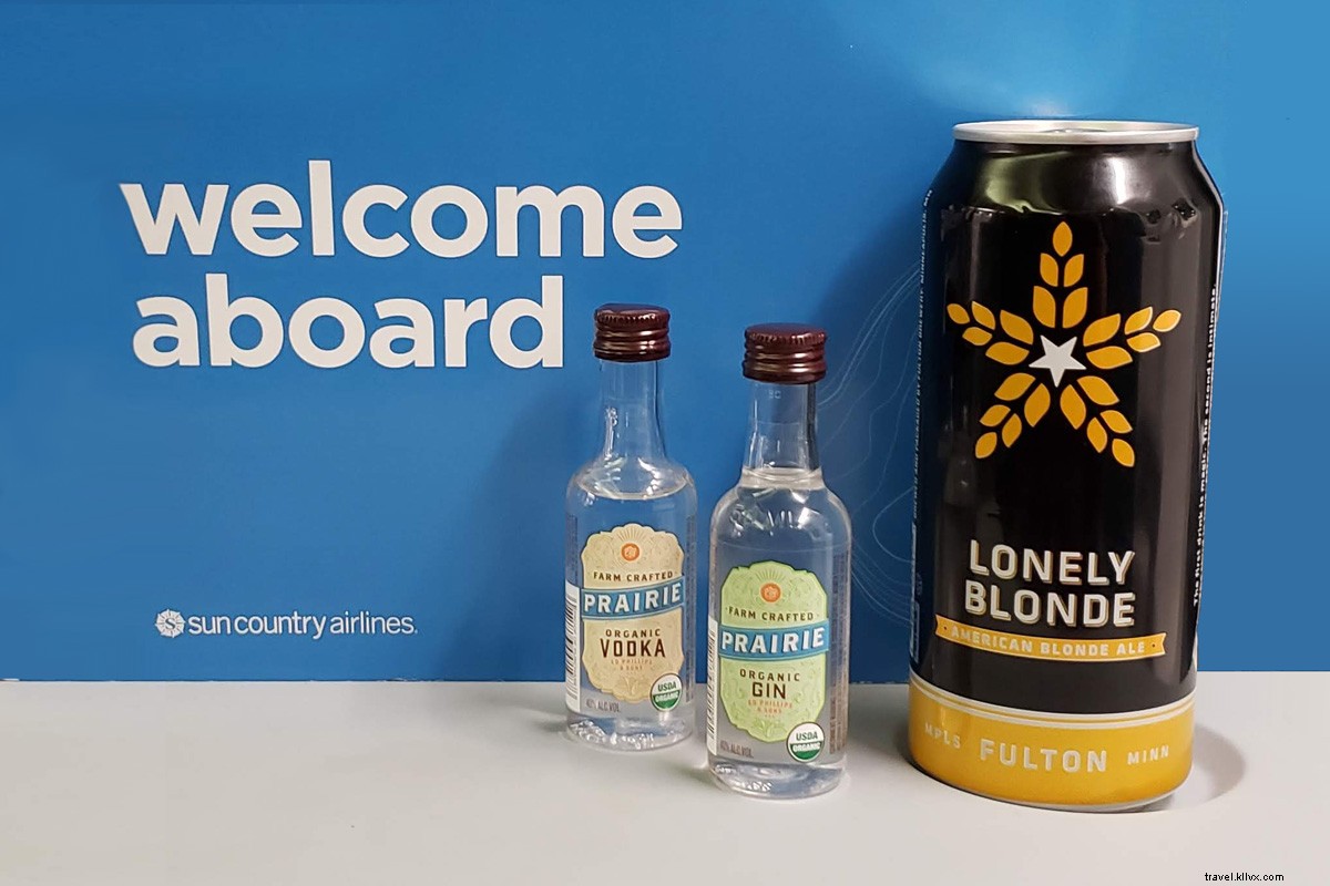 フルトンビールとプレーリーオーガニックスピリッツ、機内で楽しめるように
