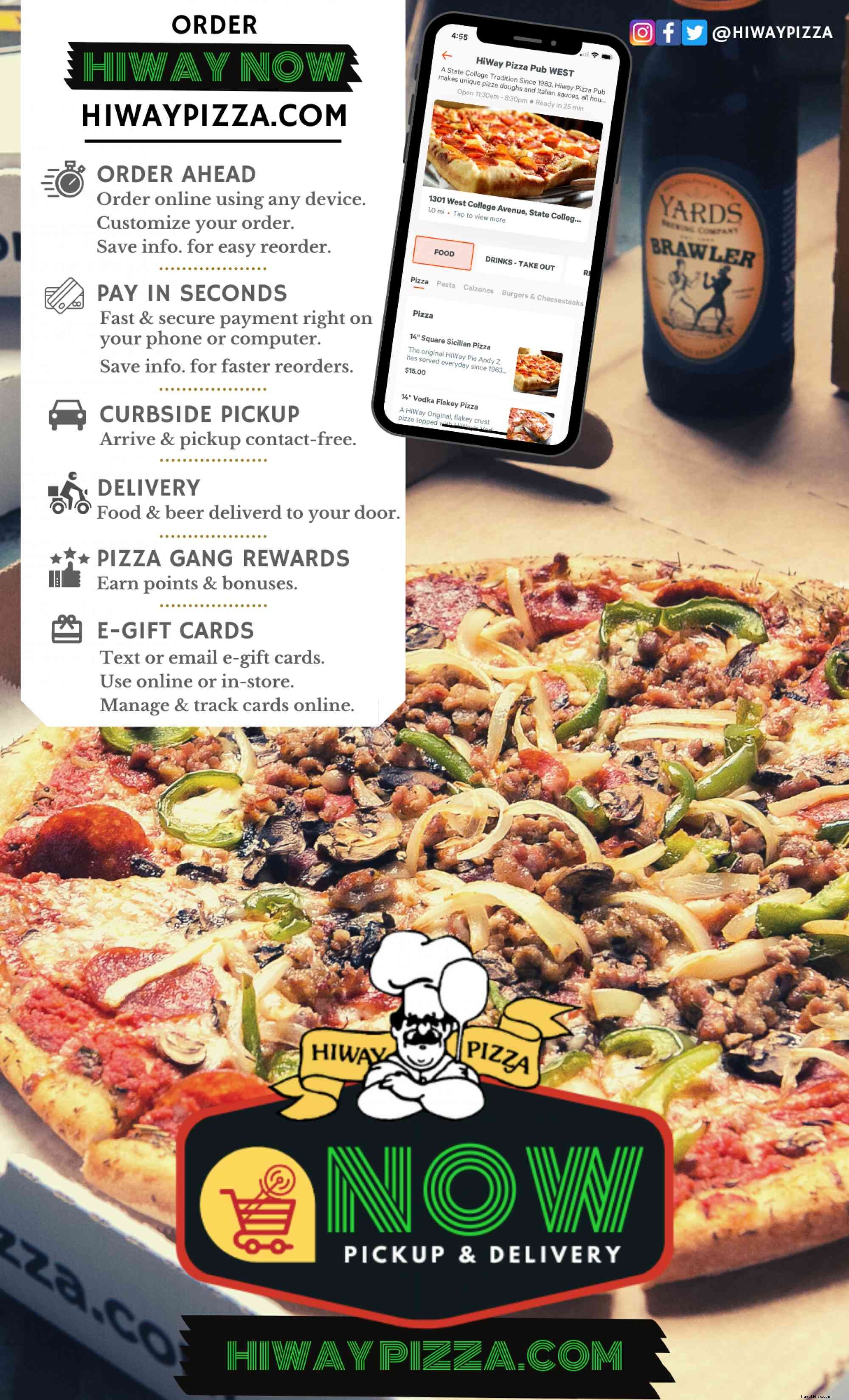 ステートカレッジの老舗 HiWay Pizza、テクノロジーで配達とサービスを進化