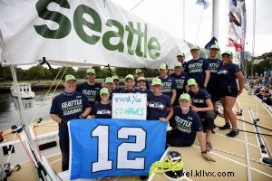 シドニー港でシアトル・シーホークスを応援!Visit Seattleヨットクルーの挑戦