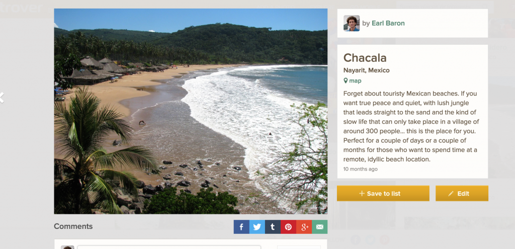Trover – まだ私の理想的な旅行アイデアジェネレーター