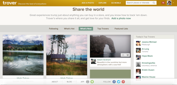 Trover – まだ私の理想的な旅行アイデアジェネレーター
