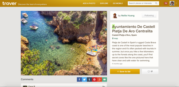 Trover – まだ私の理想的な旅行アイデアジェネレーター