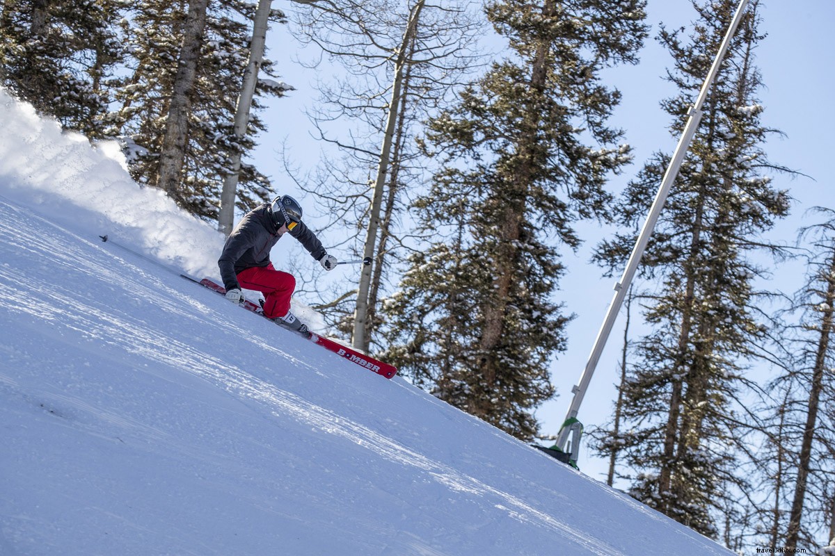1%特権で滑るスキー体験：オリンピック選手ボード・ミラーとダイヤモンド装飾スキー